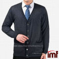 Cardigan de type veste ample pour hommes d&#39;âge moyen Cardigan boutonné sur le devant